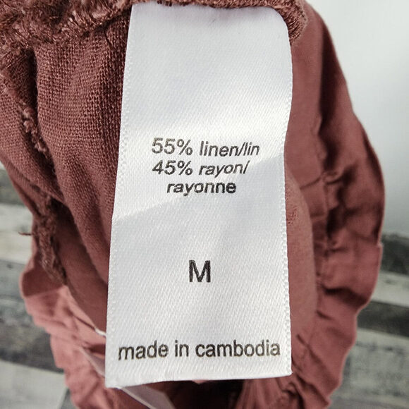 Maurices Dusty Rose Paper Bag Waist Belted Pants Size M - Picture 8 of 9